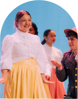 student in a play